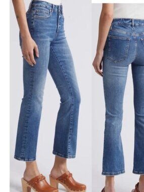 Frame Denim Le Crop Mini Boot Jeans Medium Wash LUPINE